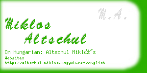 miklos altschul business card